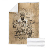 Mansa Musa Blanket Sepia Map Historic Pilgrimage Empire Expedition 1324 African Royalty Legacy - Wonder Print Shop