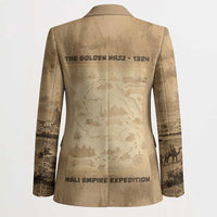 Mansa Musa Blazer Sepia Map Historic Pilgrimage Empire Expedition 1324 African Royalty Legacy - Wonder Print Shop