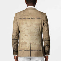 Mansa Musa Blazer Sepia Map Historic Pilgrimage Empire Expedition 1324 African Royalty Legacy - Wonder Print Shop