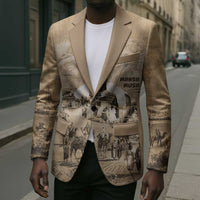 Mansa Musa Blazer Sepia Map Historic Pilgrimage Empire Expedition 1324 African Royalty Legacy - Wonder Print Shop