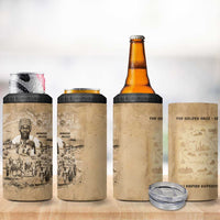 Mansa Musa 4 in 1 Can Cooler Tumbler Sepia Map Historic Pilgrimage Empire Expedition 1324 African Royalty Legacy - Wonder Print Shop