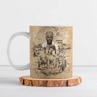 Mansa Musa Ceramic Mug Sepia Map Historic Pilgrimage Empire Expedition 1324 African Royalty Legacy - Wonder Print Shop