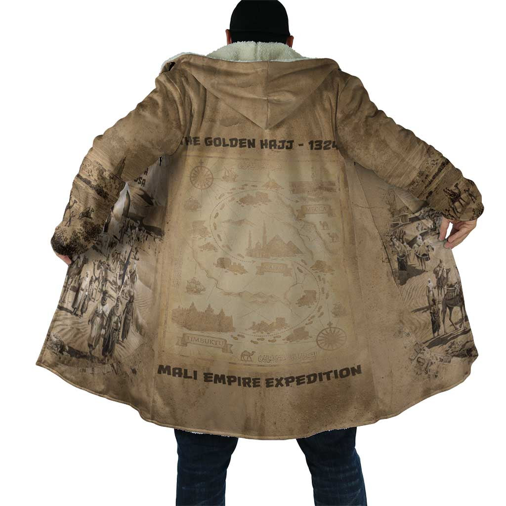 Mansa Musa Cloak Sepia Map Historic Pilgrimage Empire Expedition 1324 African Royalty Legacy - Wonder Print Shop