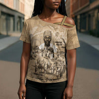 Mansa Musa Cross Shoulder Shirt Sepia Map Historic Pilgrimage Empire Expedition 1324 African Royalty Legacy - Wonder Print Shop