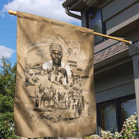 Mansa Musa Garden Flag Sepia Map Historic Pilgrimage Empire Expedition 1324 African Royalty Legacy - Wonder Print Shop