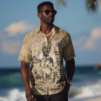 Mansa Musa Hawaiian Shirt Sepia Map Historic Pilgrimage Empire Expedition 1324 African Royalty Legacy - Wonder Print Shop