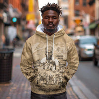 Mansa Musa Hoodie Sepia Map Historic Pilgrimage Empire Expedition 1324 African Royalty Legacy - Wonder Print Shop