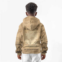 Mansa Musa Kid Hoodie Sepia Map Historic Pilgrimage Empire Expedition 1324 African Royalty Legacy - Wonder Print Shop