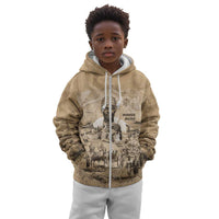 Mansa Musa Kid Hoodie Sepia Map Historic Pilgrimage Empire Expedition 1324 African Royalty Legacy - Wonder Print Shop