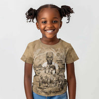 Mansa Musa Kid T shirt Sepia Map Historic Pilgrimage Empire Expedition 1324 African Royalty Legacy - Wonder Print Shop