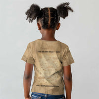 Mansa Musa Kid T shirt Sepia Map Historic Pilgrimage Empire Expedition 1324 African Royalty Legacy - Wonder Print Shop