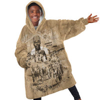 Mansa Musa Kid Wearable Blanket Hoodie Sepia Map Historic Pilgrimage Empire Expedition 1324 African Royalty Legacy - Wonder Print Shop