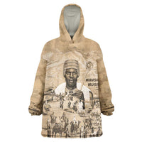 Mansa Musa Kid Wearable Blanket Hoodie Sepia Map Historic Pilgrimage Empire Expedition 1324 African Royalty Legacy - Wonder Print Shop