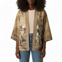 Mansa Musa Kimono Sepia Map Historic Pilgrimage Empire Expedition 1324 African Royalty Legacy - Wonder Print Shop