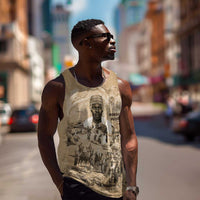 Mansa Musa Men Tank Top Sepia Map Historic Pilgrimage Empire Expedition 1324 African Royalty Legacy - Wonder Print Shop