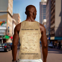 Mansa Musa Men Tank Top Sepia Map Historic Pilgrimage Empire Expedition 1324 African Royalty Legacy - Wonder Print Shop