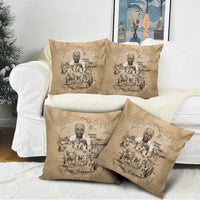 Mansa Musa Pillow Cover Sepia Map Historic Pilgrimage Empire Expedition 1324 African Royalty Legacy - Wonder Print Shop