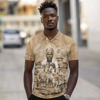 Mansa Musa Polo Shirt Sepia Map Historic Pilgrimage Empire Expedition 1324 African Royalty Legacy - Wonder Print Shop