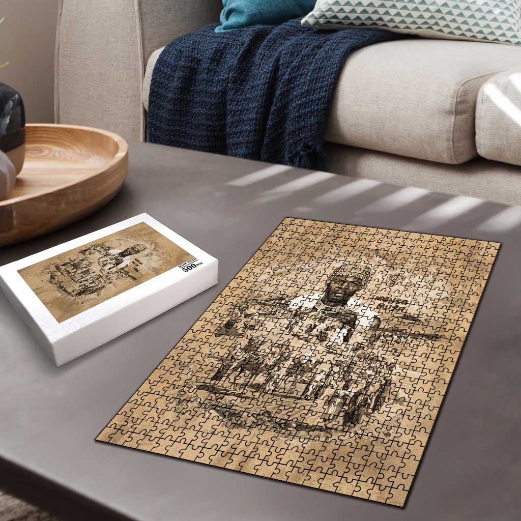 Mansa Musa Puzzle Sepia Map Historic Pilgrimage Empire Expedition 1324 African Royalty Legacy - Wonder Print Shop