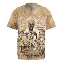 Mansa Musa Rugby Jersey Sepia Map Historic Pilgrimage Empire Expedition 1324 African Royalty Legacy - Wonder Print Shop