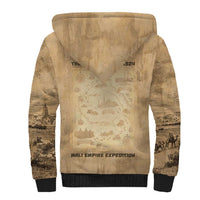 Mansa Musa Sherpa Hoodie Sepia Map Historic Pilgrimage Empire Expedition 1324 African Royalty Legacy - Wonder Print Shop