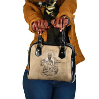 Mansa Musa Shoulder Handbag Sepia Map Historic Pilgrimage Empire Expedition 1324 African Royalty Legacy - Wonder Print Shop