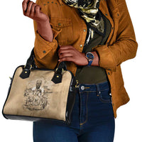 Mansa Musa Shoulder Handbag Sepia Map Historic Pilgrimage Empire Expedition 1324 African Royalty Legacy - Wonder Print Shop