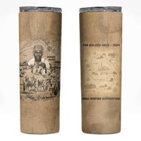 Mansa Musa Skinny Tumbler Sepia Map Historic Pilgrimage Empire Expedition 1324 African Royalty Legacy - Wonder Print Shop