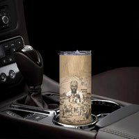 Mansa Musa Skinny Tumbler Sepia Map Historic Pilgrimage Empire Expedition 1324 African Royalty Legacy - Wonder Print Shop