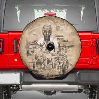 Mansa Musa Spare Tire Cover Sepia Map Historic Pilgrimage Empire Expedition 1324 African Royalty Legacy - Wonder Print Shop