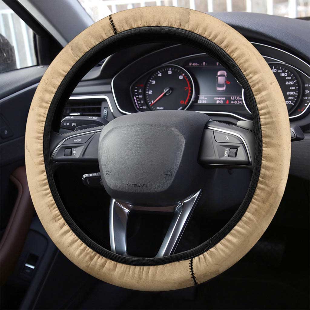 Mansa Musa Steering Wheel Cover Sepia Map Historic Pilgrimage Empire Expedition 1324 African Royalty Legacy - Wonder Print Shop
