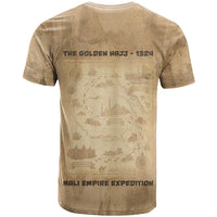 Mansa Musa T shirt Sepia Map Historic Pilgrimage Empire Expedition 1324 African Royalty Legacy - Wonder Print Shop
