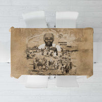 Mansa Musa Tablecloth Sepia Map Historic Pilgrimage Empire Expedition 1324 African Royalty Legacy - Wonder Print Shop