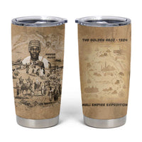 Mansa Musa Tumbler Cup Sepia Map Historic Pilgrimage Empire Expedition 1324 African Royalty Legacy - Wonder Print Shop