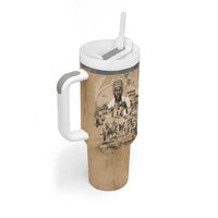 Mansa Musa Tumbler With Handle Sepia Map Historic Pilgrimage Empire Expedition 1324 African Royalty Legacy - Wonder Print Shop