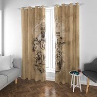 Mansa Musa Window Curtain Sepia Map Historic Pilgrimage Empire Expedition 1324 African Royalty Legacy - Wonder Print Shop