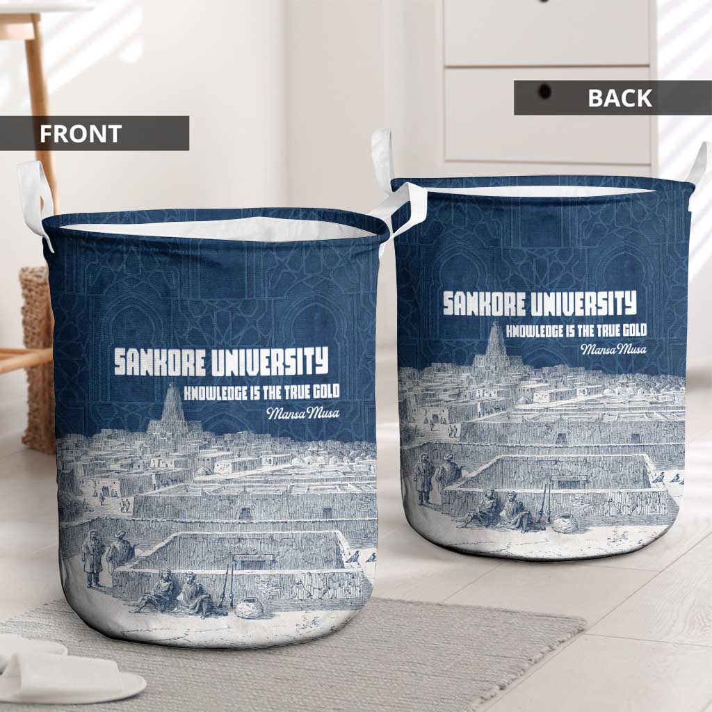 Mansa Musa Sankore University Laundry Basket Knowledge is the True Gold - African Scholarly Legacy - Wonder Print Shop