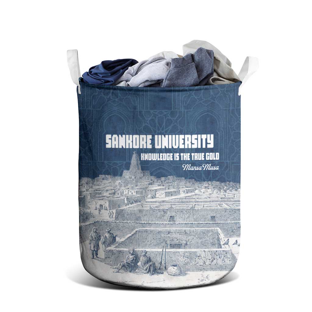Mansa Musa Sankore University Laundry Basket Knowledge is the True Gold - African Scholarly Legacy - Wonder Print Shop