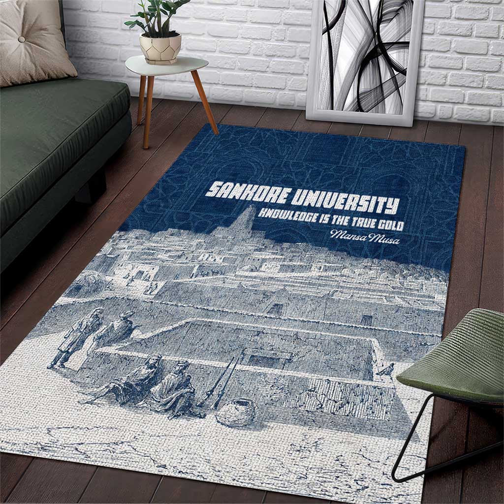 Mansa Musa Sankore University Area Rug Knowledge is the True Gold - African Scholarly Legacy - Wonder Print Shop