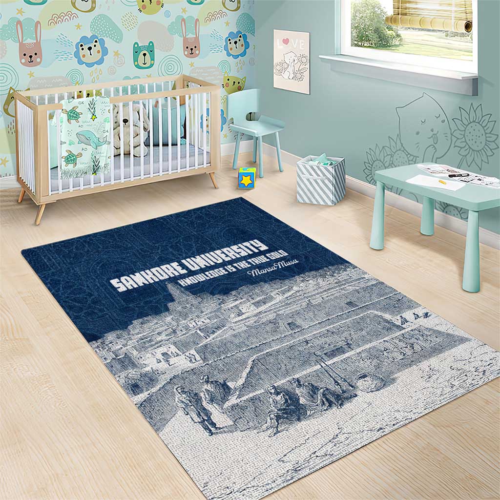 Mansa Musa Sankore University Area Rug Knowledge is the True Gold - African Scholarly Legacy - Wonder Print Shop
