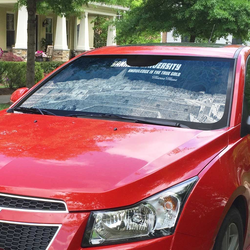 Mansa Musa Sankore University Auto Sun Shade Knowledge is the True Gold - African Scholarly Legacy - Wonder Print Shop