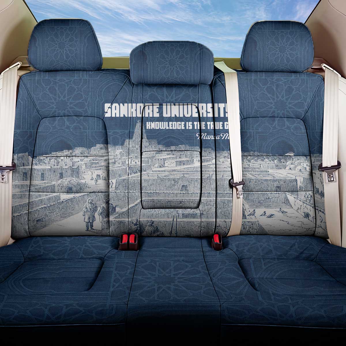 Mansa Musa Sankore University Back Car Seat Cover Knowledge is the True Gold - African Scholarly Legacy - Wonder Print Shop