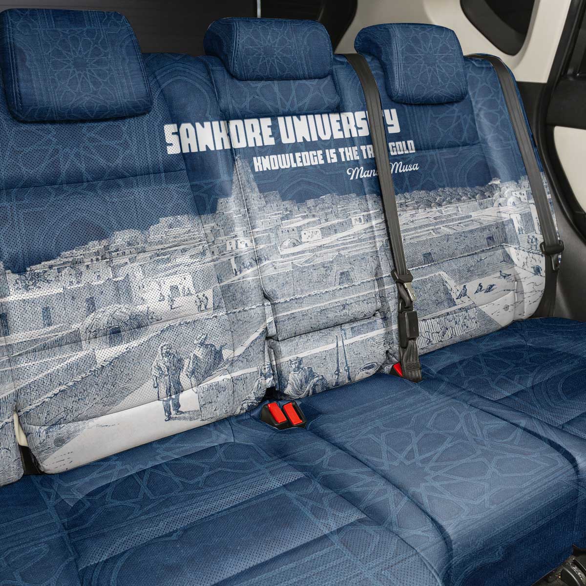 Mansa Musa Sankore University Back Car Seat Cover Knowledge is the True Gold - African Scholarly Legacy - Wonder Print Shop
