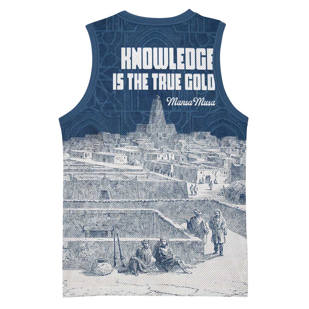Mansa Musa Sankore University Basketball Jersey Knowledge is the True Gold - African Scholarly Legacy - Wonder Print Shop