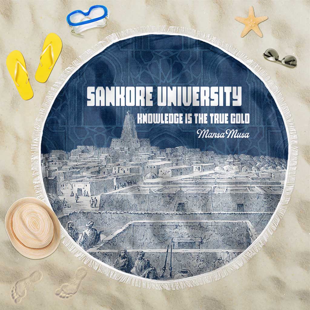 Mansa Musa Sankore University Beach Blanket Knowledge is the True Gold - African Scholarly Legacy - Wonder Print Shop