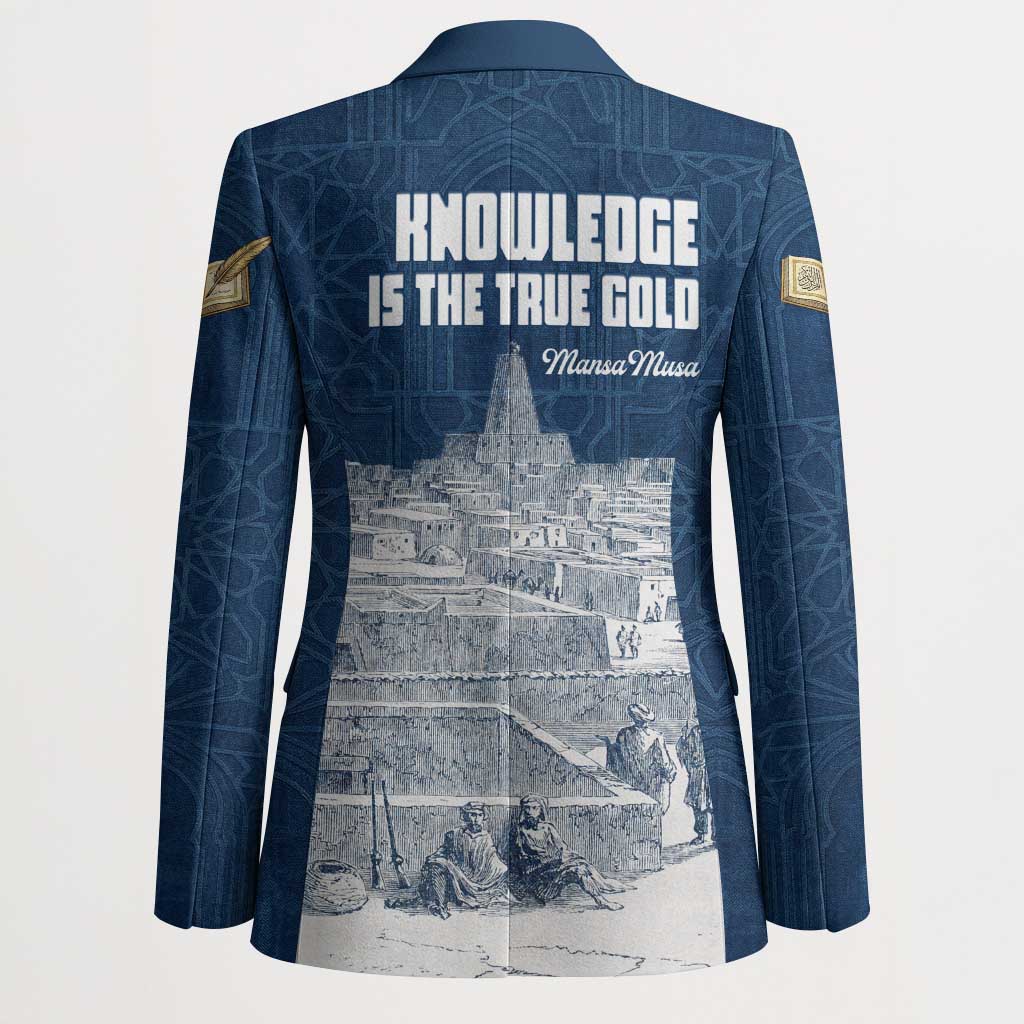 Mansa Musa Sankore University Blazer Knowledge is the True Gold - African Scholarly Legacy - Wonder Print Shop