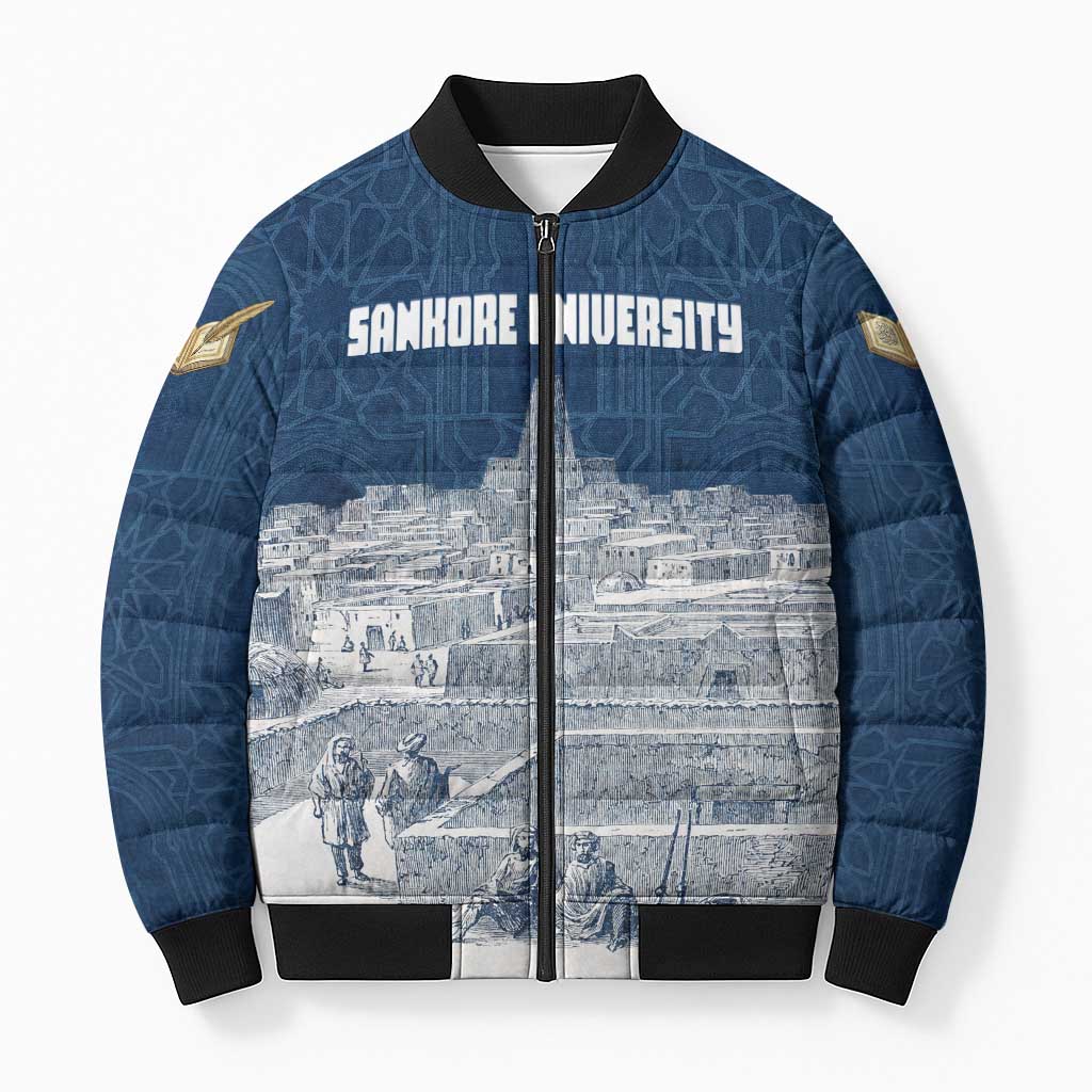Mansa Musa Sankore University Bomber Puffer Jacket Knowledge is the True Gold - African Scholarly Legacy - Wonder Print Shop