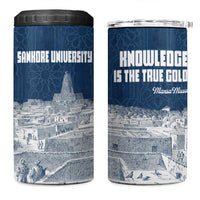 Mansa Musa Sankore University 4 in 1 Can Cooler Tumbler Knowledge is the True Gold - African Scholarly Legacy - Wonder Print Shop