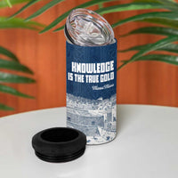 Mansa Musa Sankore University 4 in 1 Can Cooler Tumbler Knowledge is the True Gold - African Scholarly Legacy - Wonder Print Shop