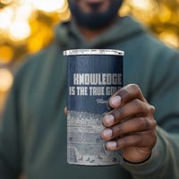 Mansa Musa Sankore University 4 in 1 Can Cooler Tumbler Knowledge is the True Gold - African Scholarly Legacy - Wonder Print Shop